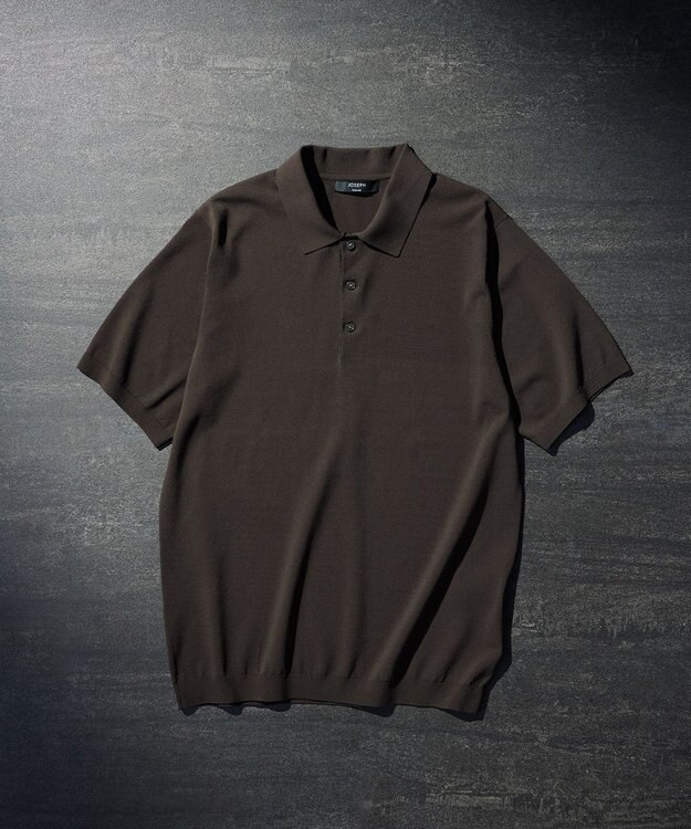 JOSEPH HOMME 【WEB限定カラーあり】【洗える/ストレッチ】リュクスレーヨン　ポロニット ダークブラウン系