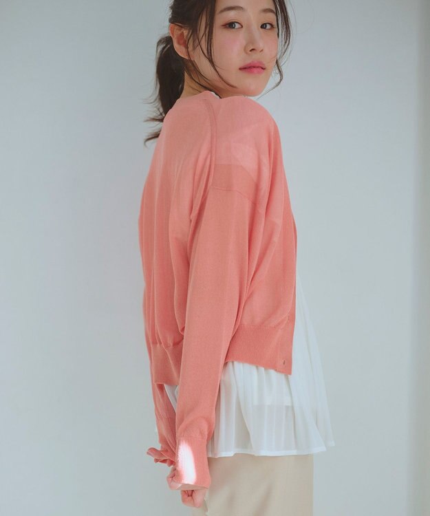 Feroux シアーニット カーディガン オレンジ系