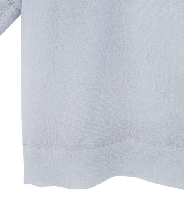 AMERICAN HOLIC シアーショート丈開襟シャツ Sax