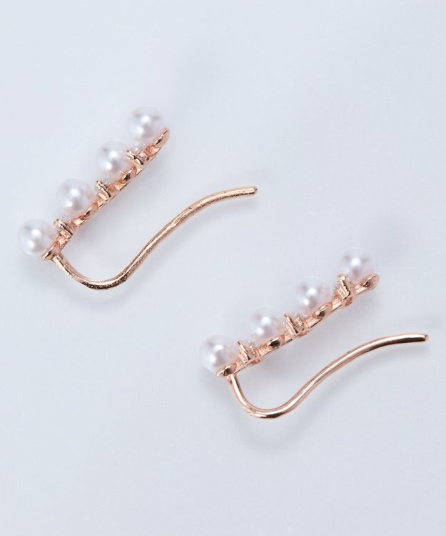 Phoebe 2wayパールブリンクピアス&イヤリング　ローズゴールド ローズゴールド