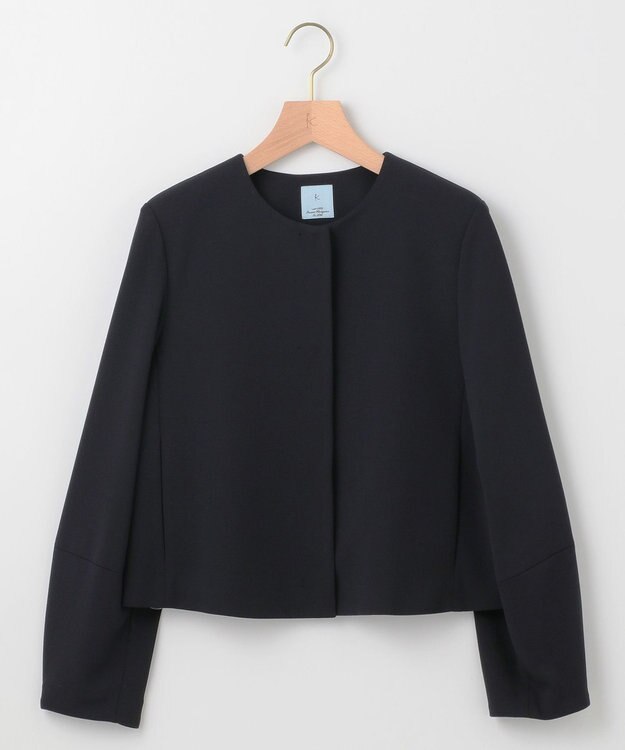 組曲 L 【KUMIKYOKU NAVY】コンフォータブルアムンゼン ノーカラージャケット ネイビー系