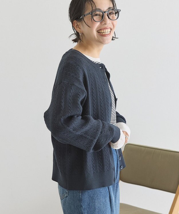 AMERICAN HOLIC 【BEVERLY HILLS POLO CLUB】ニットカーディガン Navy