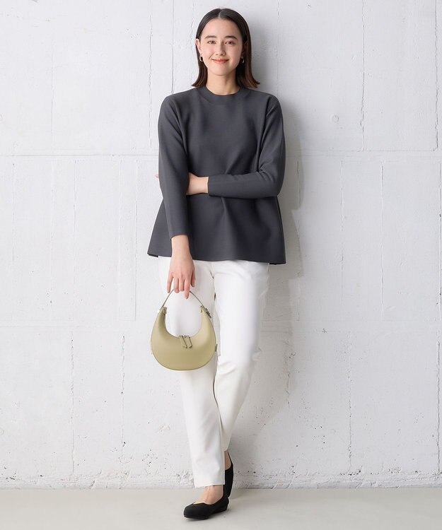 UNFILO 【新色追加】ペプラムニット [NEW]チャコール