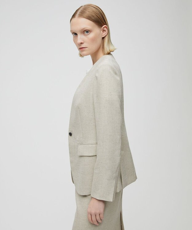 BEIGE， CAROLE / ノーカラージャケット Sand