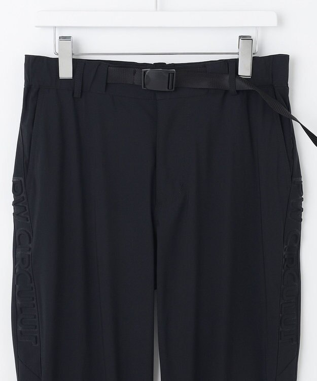 PW CIRCULUS 【MEN】【ストレッチ】 サイドロゴ ベルト パンツ ブラック系