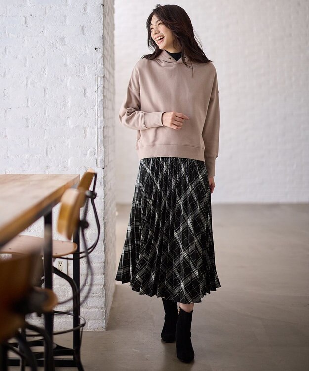 ANY 【洗濯機可】アクリルレーヨンリブタートル ブラック