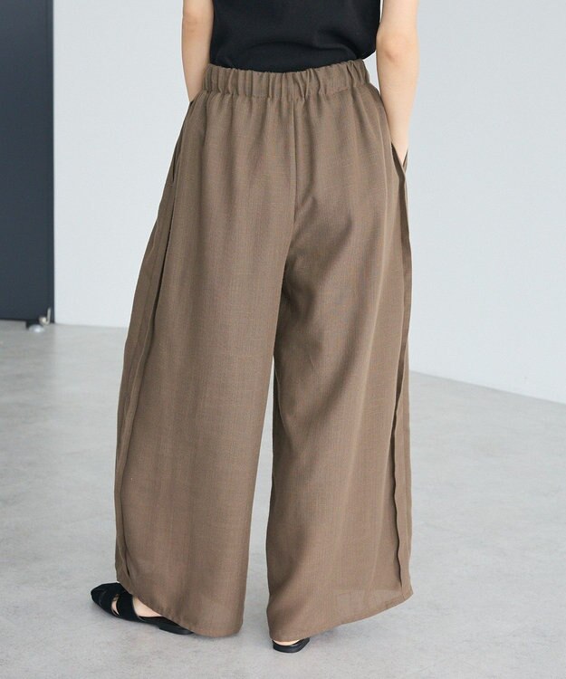 CRAFT STANDARD BOUTIQUE リネンライクワイドイージーパンツ Brown