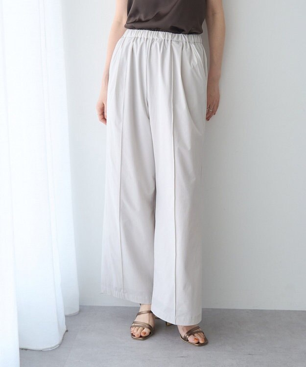 YECCA VECCA 【UVカット/接触冷感/遮熱】イージーワイドパンツ Light Beige
