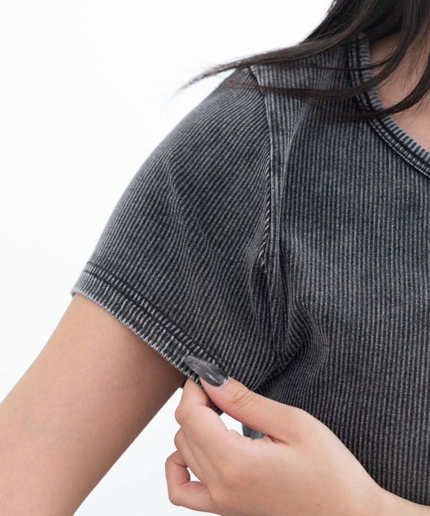 WEGO ヴィンテージウォッシュコンパクトリブT スミクロ