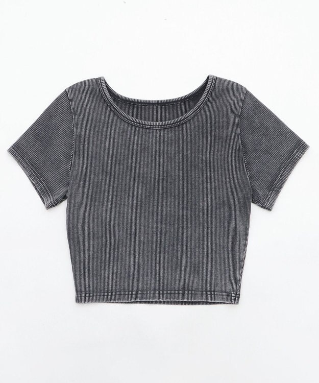 WEGO ヴィンテージウォッシュコンパクトリブT スミクロ