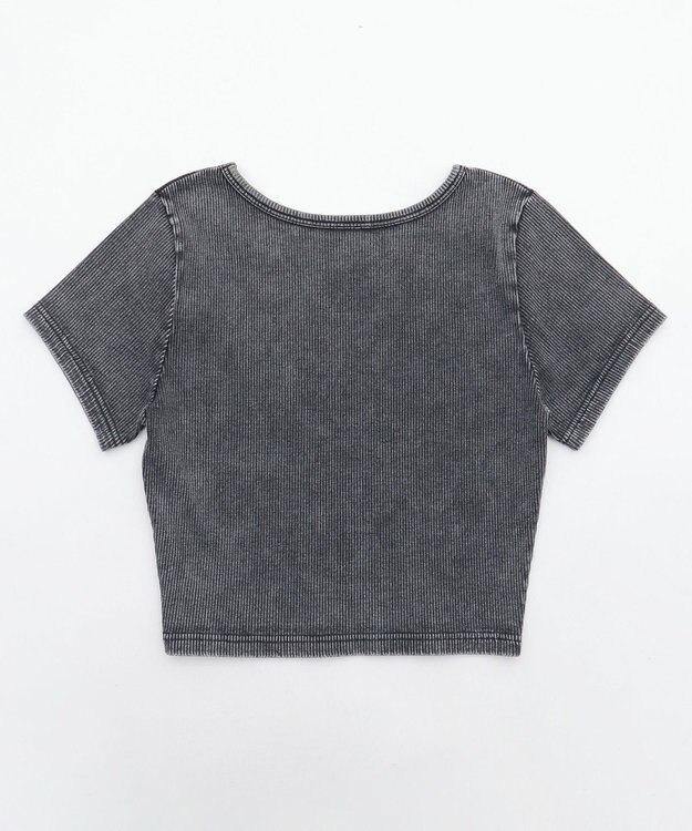 WEGO ヴィンテージウォッシュコンパクトリブT スミクロ