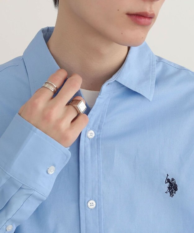 WEGO 別注USPOLOシャツ ブルー