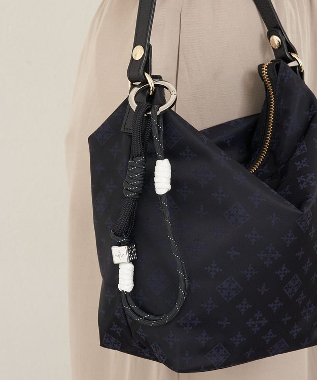 russet ［ノットモチーフ×メタルパーツ］パラコードバッグチャーム（Z-224） Black