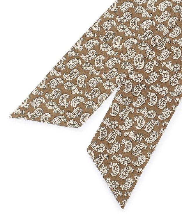 J.PRESS MEN ハンドプリントペイズリー ネッカチーフ ブラウン系6