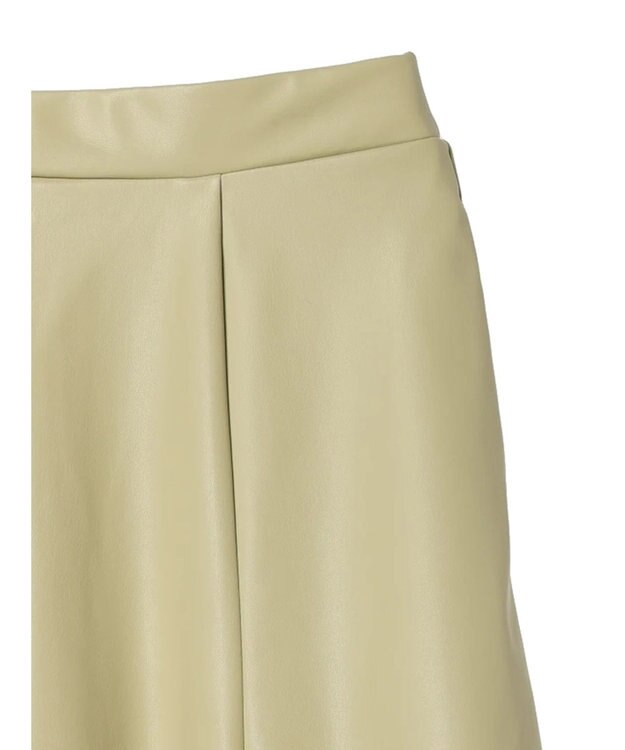 Green Parks レザーライクキリカエＡラインスカート Beige