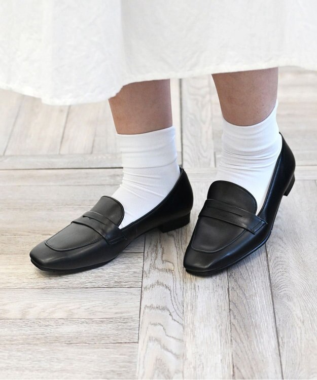 Pointer 日本製 本革シンプルローファー ブラック