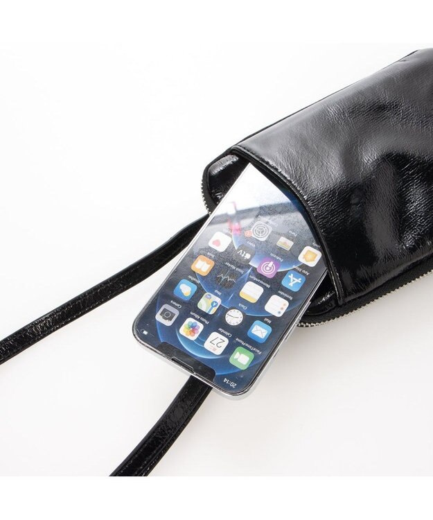 UNBILLION cachecache メタリックマルチミニショルダー ブラック