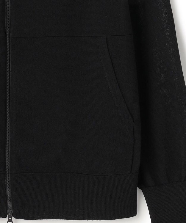 23区 【SLOW/一部店舗限定】シアーニット パーカー ブラック