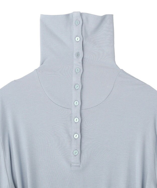 CRAFT STANDARD BOUTIQUE ハイネックハーフボタンプルオーバー Light Blue
