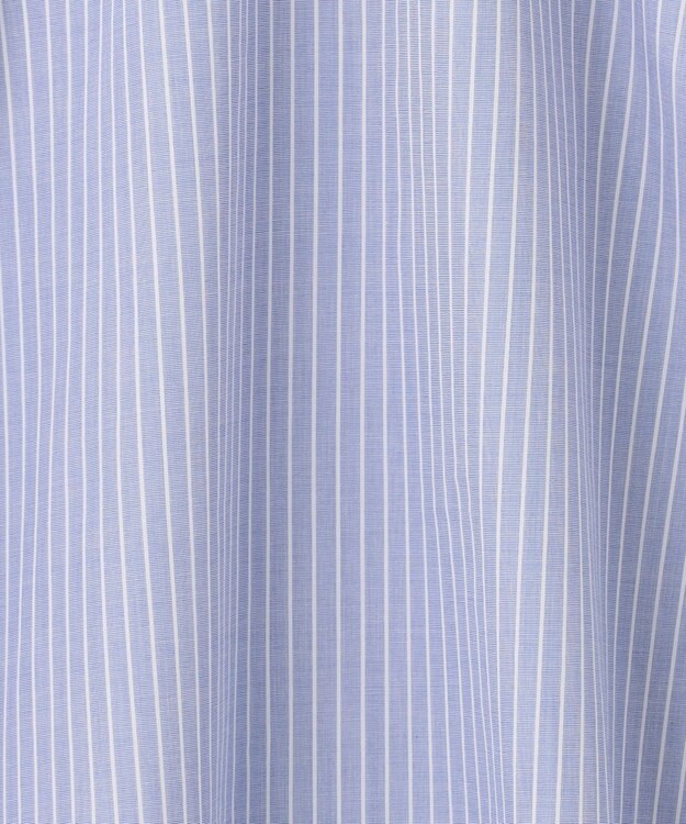 J.PRESS YORK STREET 【WOMEN】バックボタン ストライプブラウス ブルー系1