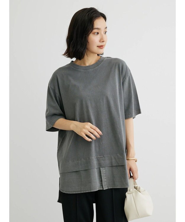 Green Parks ピグメントドッキングチュニック Gray