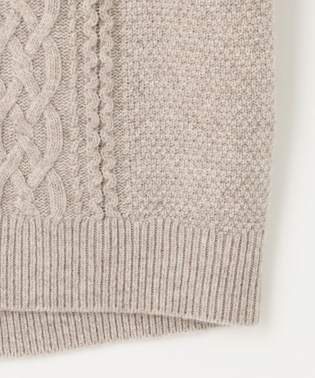 J.PRESS LADIES 【洗える】アラン ニットベスト ベージュ系