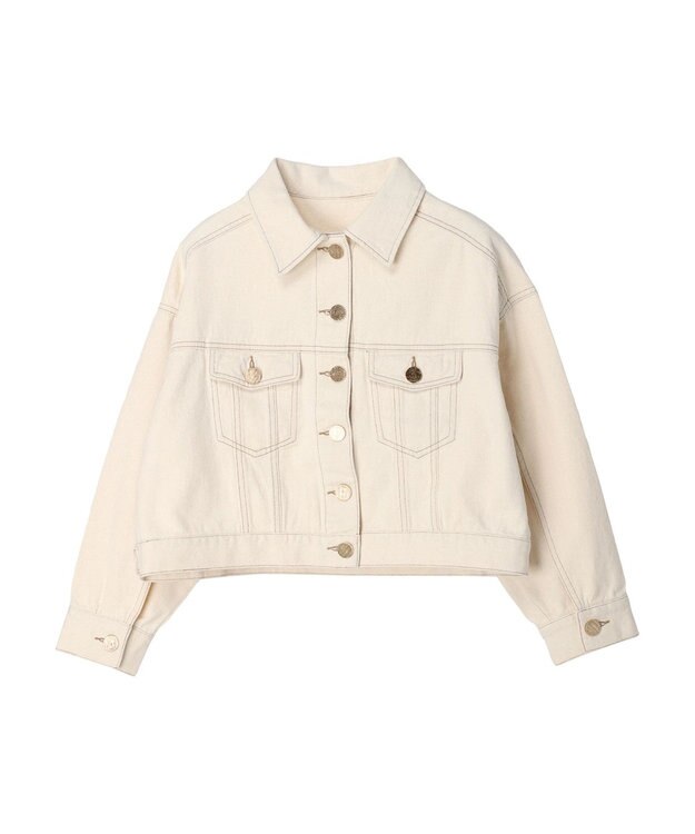 earth music&ecology マントスリーブＧジャン Ecru