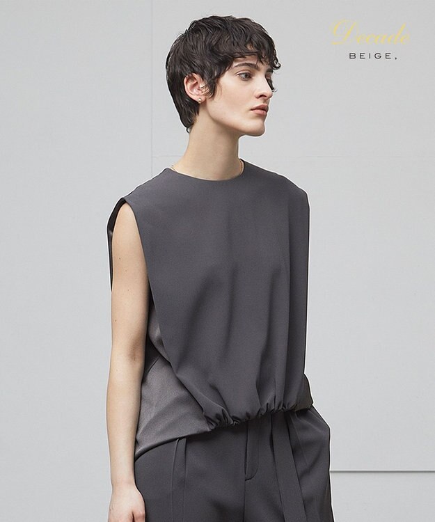 BEIGE， 【洗える】CINDY / ノースリーブブラウス C.Gray