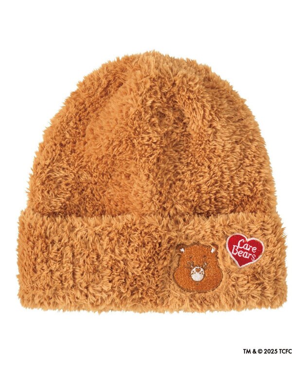 MOONBAT Care Bears(ケアベア) ボリュームへアリービーニー ニット帽 帽子 手洗い可能 モカブラウン