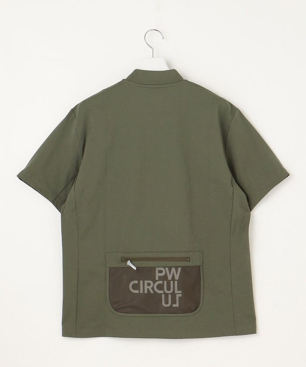 PW CIRCULUS 【UVカット / 吸水速乾 / 伸縮性抜群】【MEN】メッシュポケットモック カーキ系