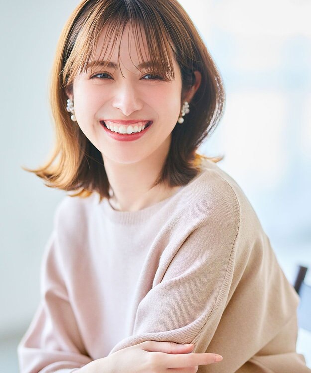 ANY SIS 【洗える】パフスリーブラメ ニット ピンク