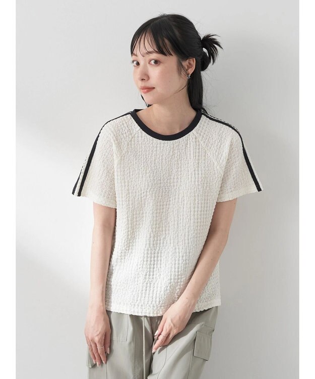 earth music&ecology ラインジャガードプルオーバー Off White