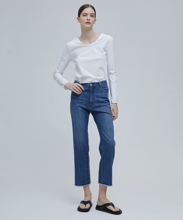 BEIGE， 【洗える】VICTOR / カットオフデニム Indigo Blue