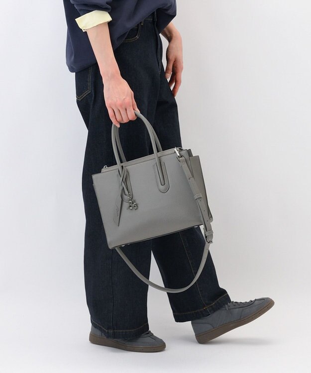 ACE BAGS & LUGGAGE W&.Day/Night スムーク ハンドバッグ B5サイズ 19191 ダブルアンドデイナイト ダークグレー