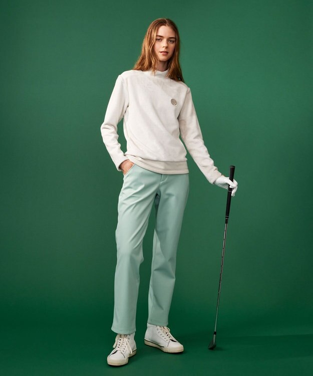 23区GOLF 【WOMEN】シルキーボンバー モックネック アイボリー系