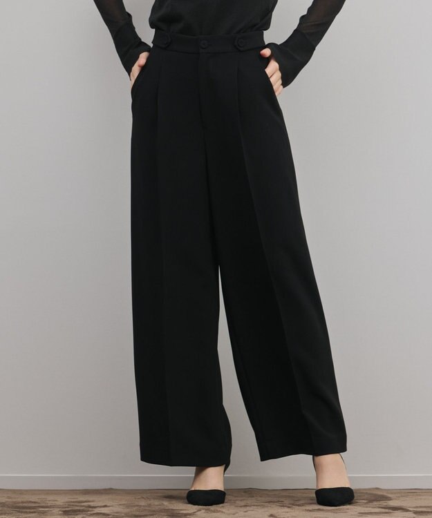 GRACE CONTINENTAL トリアセワイドパンツ ブラック