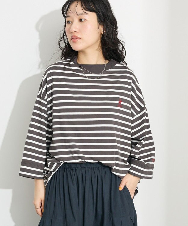 CRAFT STANDARD BOUTIQUE 【別注】BHPC/刺繍ワイドスリーブTEE Border Black