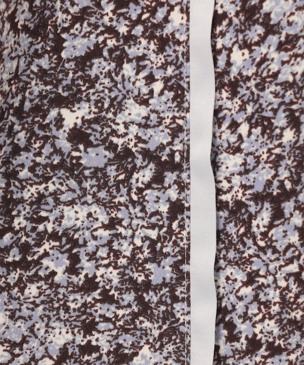 ANY SIS 【洗える】ラインポイントフラワー スカート ブルー系