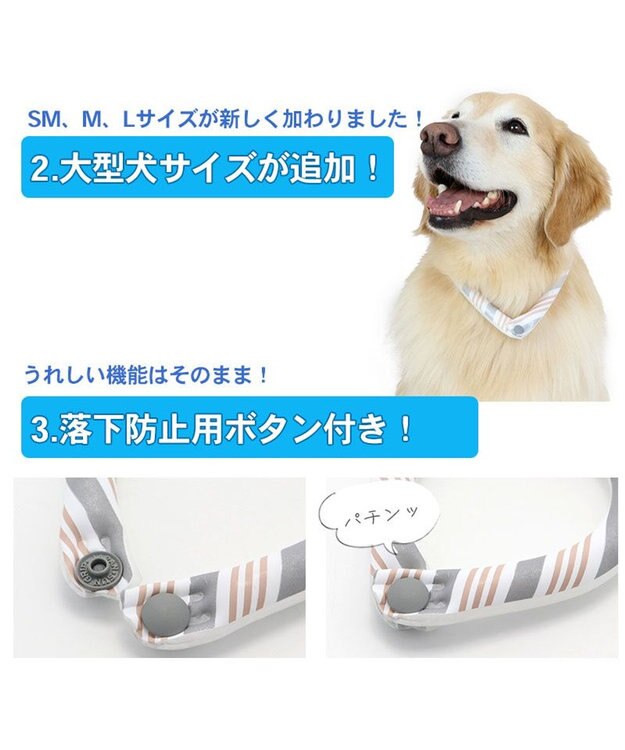PET PARADISE クールリング 犬 クールネック ひんやり 28℃クールリング 【Ｓ】 リフレクター 水色 ベージュ  反射材付き 水色 Ｓ