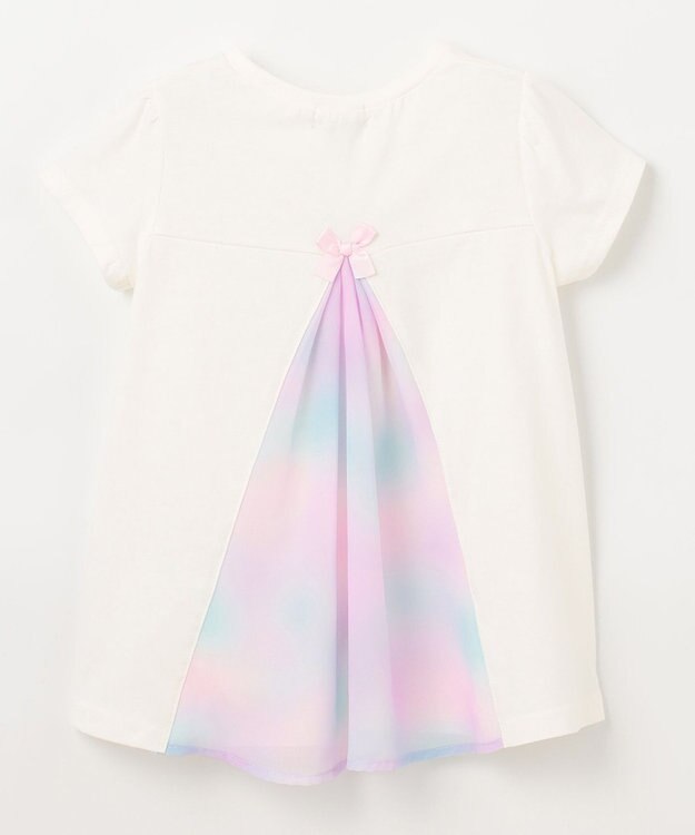 ANY KIDS 接触冷感 しろくま バックシャン Tシャツ エクリュ×レインボー