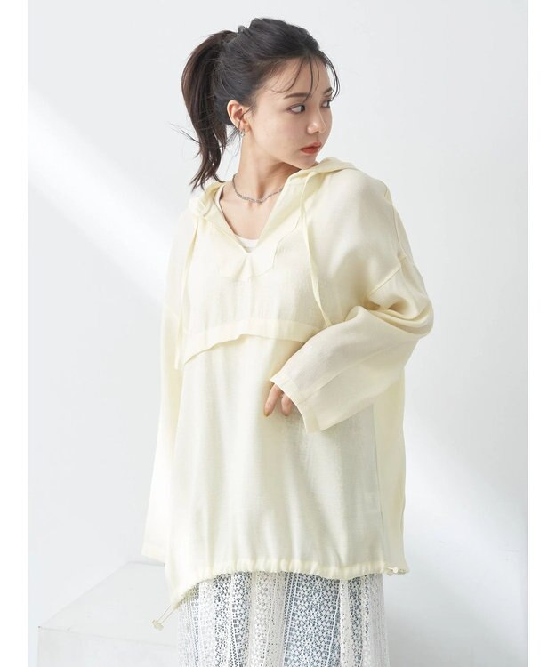 earth music&ecology シアーアノラック Light Yellow