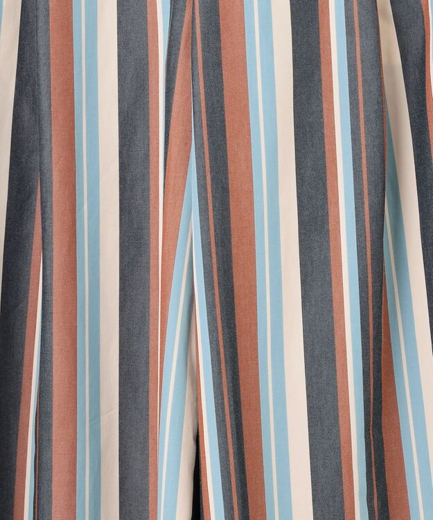 NAVE 【Nave 　洗える】ワイドストライプ　パンツ ネイビー系1