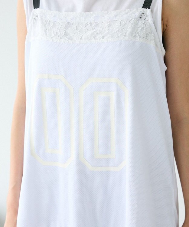 CRAFT STANDARD BOUTIQUE レース切替フリンジビスチェ White