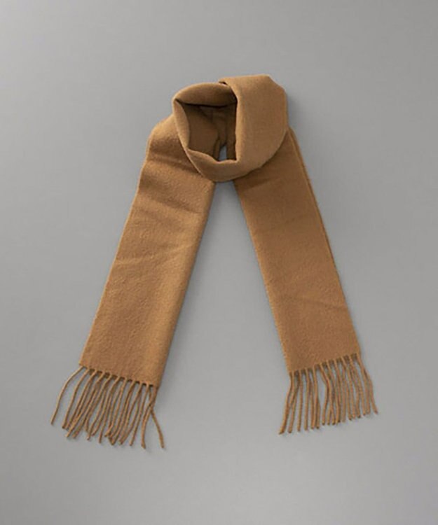 AURORA WEB限定  カシミヤ プチマフラー（幅20cm) ダークキャメル
