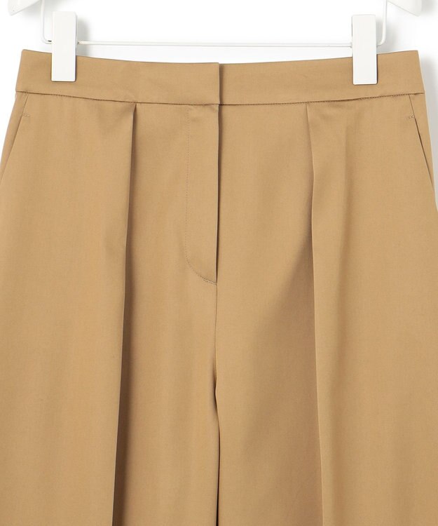 ICB 【洗える】リヨセルサテンストレッチ ワイドストレートパンツ チノ系