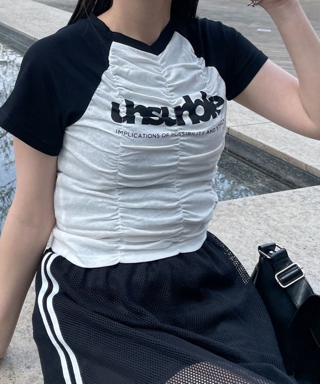 WEGO シャーリングラグラントップス ホワイト