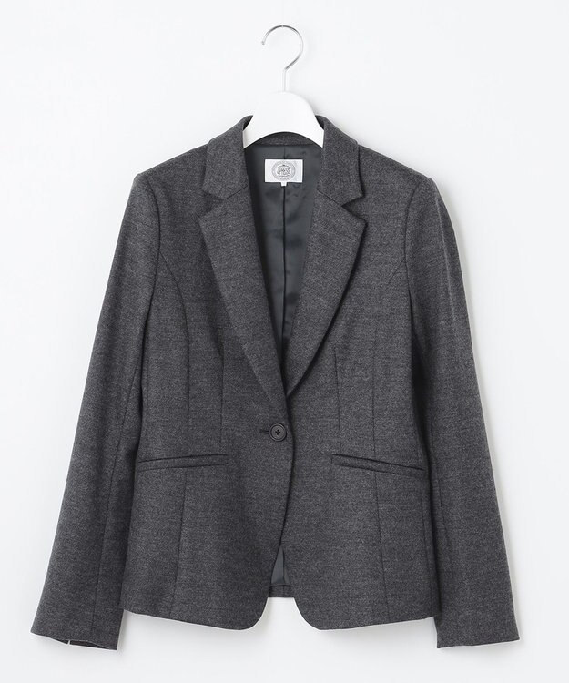 J.PRESS LADIES アクアレジェンドウールジャージー テーラード ジャケット ライトグレー系