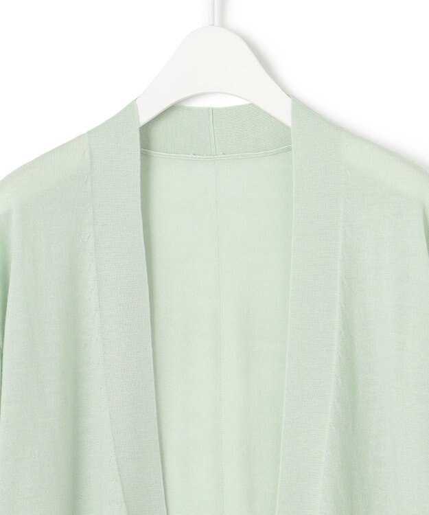 ICB 【洗える】コンパクトウール カーディガン ヘイズグリーン系