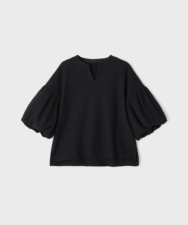 GRACE CONTINENTAL バルーンスリーブカットトップ ブラック