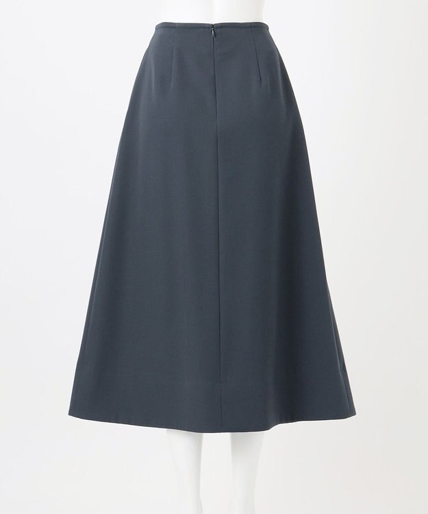 23区 L 【エステータ】ハードギャバジン スカート スチールブルー系